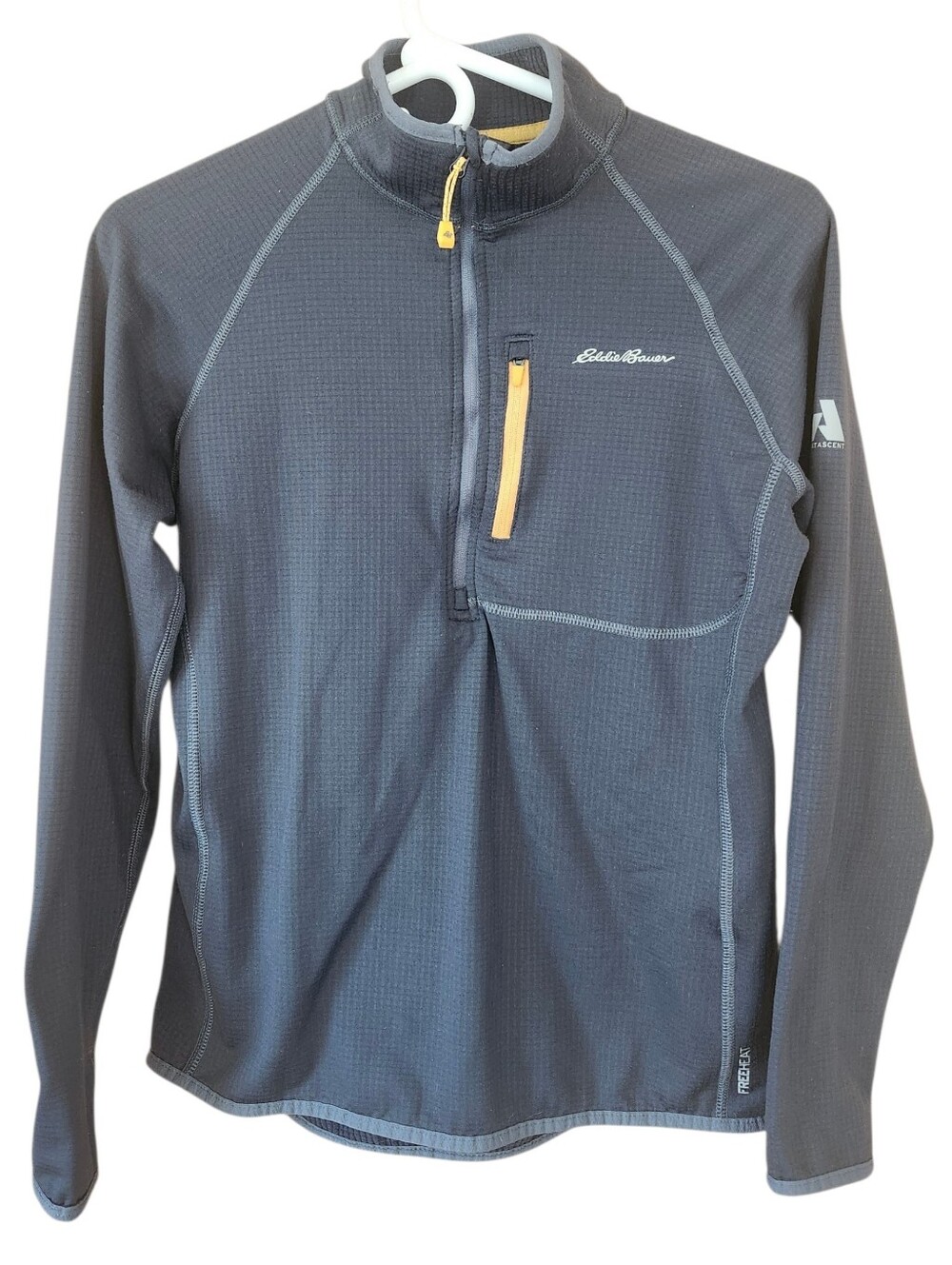 Eddie Bauer First Ascent High Route Grid Fleece 1/4 Zip Pullover Gray Womens M